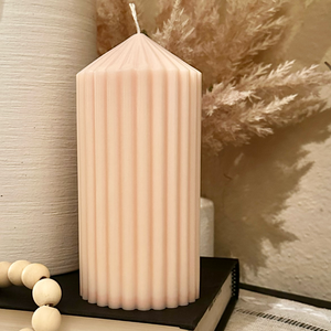 Woods Scented - Soy Wax Pillars (Neutral Colors)