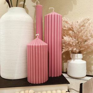 Fruity Scented - Soy Wax Pillars (Neutral Colors)