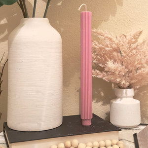 Unscented - Soy Wax - Ribbed Candle Sticks 2pk