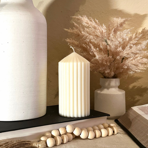 Woods Scented - Soy Wax Pillars (Neutral Colors)